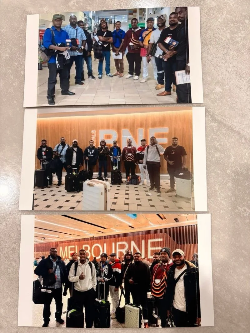 Our first Papua New Guinean team members arriving in Australia